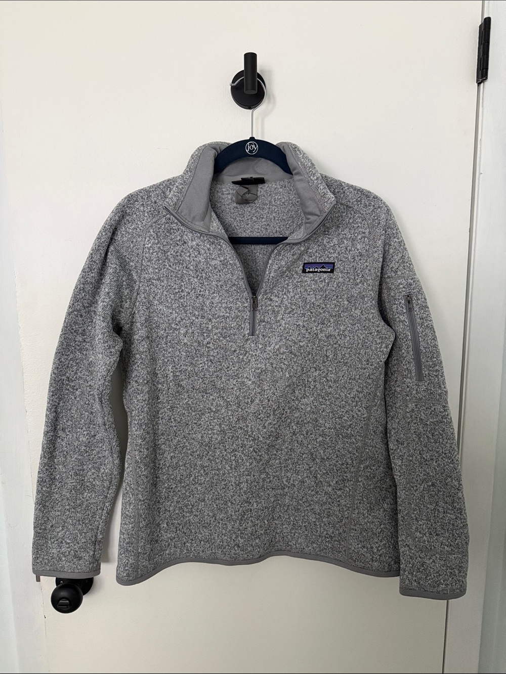 Patagonia Light Gray Heather Quarter-Zip Fleece